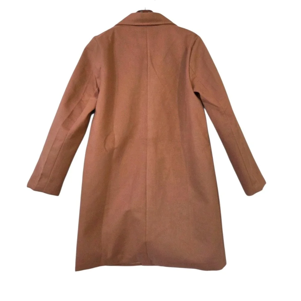 Ya Ya Fushi‎ Long Double Breasted Trench Coat Camel Colored Women's Size Small